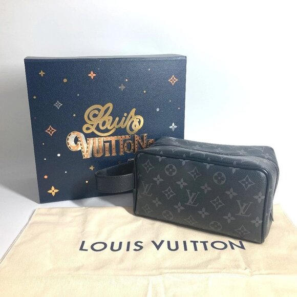 LOUIS VUITTON M83113 MonogramEclipse Locker Dopp-Kit Pouch Bag Clutch Bag - Picture 5 of 15